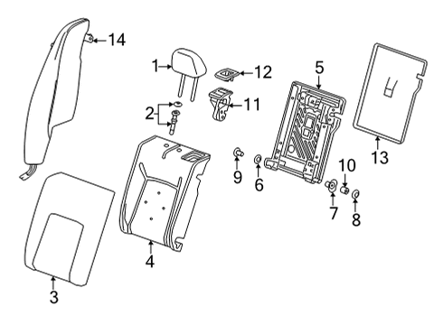 2021 Chevy Trailblazer Rear Seat Components Diagram 1 - Thumbnail
