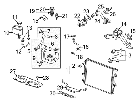 2007 GMC Sierra 3500 HD Knock Sensor Diagram for 12623730