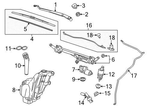 2020 Chevy Impala Wiper & Washer Components Diagram