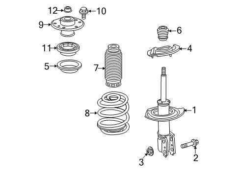 2017 Chevy Equinox Struts & Components - Front Diagram