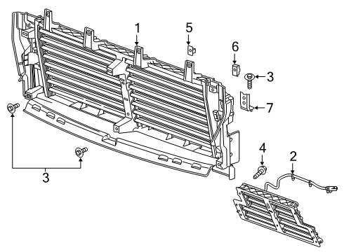 2019 Chevy Silverado 1500 Front Panel Diagram 2 - Thumbnail