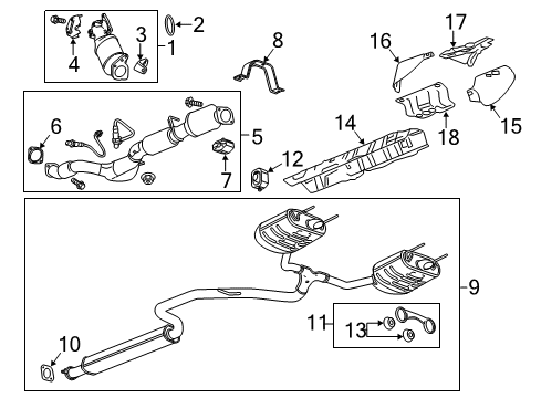 2019 Cadillac XTS Exhaust Components Diagram