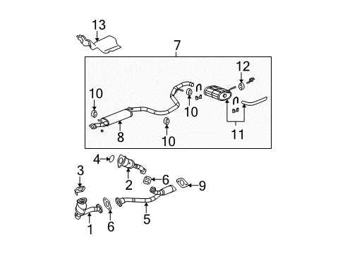 2007 Chevy Malibu Exhaust Components Diagram 3 - Thumbnail