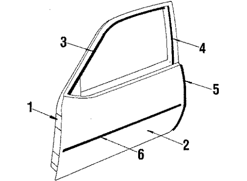 1987 Oldsmobile Firenza Front Door Diagram