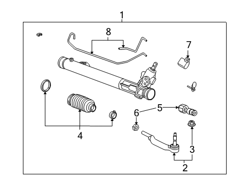2011 Cadillac CTS Steering Gear Diagram for 19419353