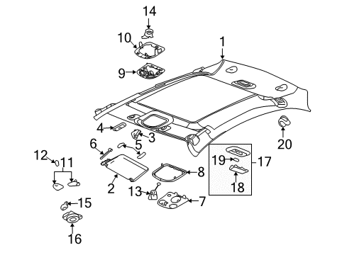2007 Pontiac G6 Sunroof Diagram 1 - Thumbnail