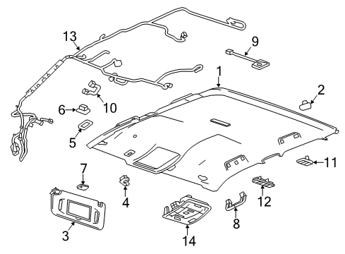 2015 Chevy Silverado 2500 HD Interior Trim - Cab Diagram 6 - Thumbnail
