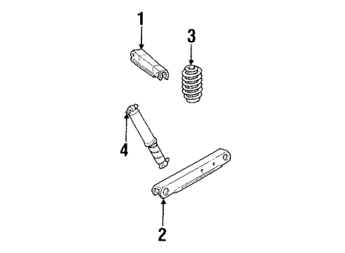 1988 Buick Electra Rear Suspension Components, Stabilizer Bar Diagram 1 - Thumbnail