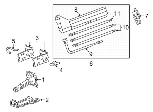 2021 Chevy Silverado 2500 HD Jack & Components Diagram