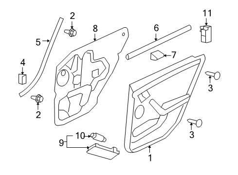 2009 Pontiac G8 Rear Door Diagram