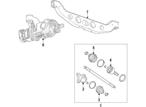 2022 Chevy Trax Rear Axle, Axle Shafts & Joints, Differential, Drive Axles, Propeller Shaft Diagram