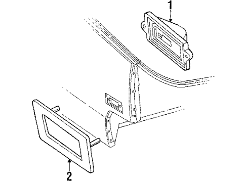 1984 Oldsmobile Toronado Rear Side Marker Lamps Diagram