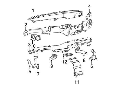 2008 Chevy Express 3500 Ducts Diagram 1 - Thumbnail