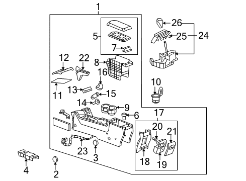 2006 Pontiac G6 Shift Knob Diagram for 15859617