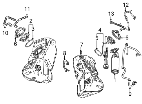2023 Chevy Corvette Pressure Sensor Diagram for 25201779