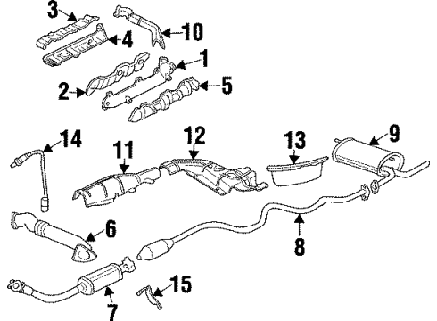 1997 Oldsmobile Cutlass Catalytic Converter Diagram for 24507193