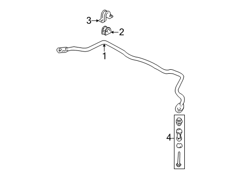 2005 Chevy Impala Stabilizer Bar & Components - Front Diagram