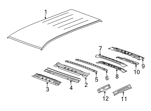 2017 Chevy Equinox Roof & Components Diagram