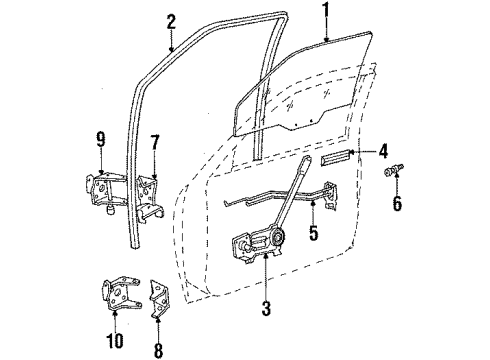 1990 GMC S15 Jimmy Front Door Diagram