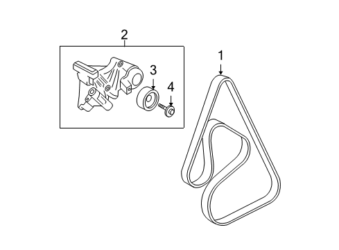 2008 Buick Lucerne Belts & Pulleys, Maintenance Diagram 1 - Thumbnail