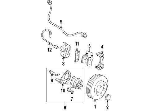 2000 Oldsmobile Silhouette Front Brakes Diagram