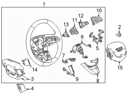 2021 Cadillac CT4 Control Switch, Black Diagram for 13532987