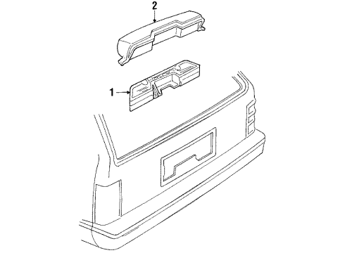 1996 Oldsmobile Cutlass Ciera High Mount Lamps Diagram