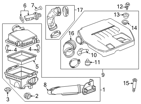 2016 Cadillac ELR Air Intake Diagram