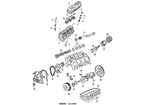 1994 Pontiac Bonneville Camshaft Position Sensor Diagram for 10456162