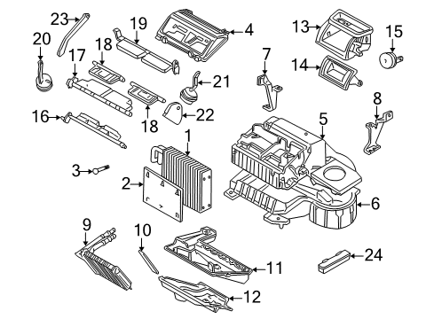 2004 Buick Regal A/C Evaporator & Heater Components Diagram