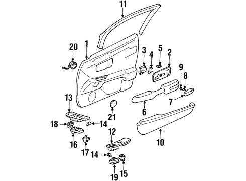 1998 Cadillac DeVille Mirrors Diagram