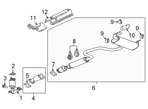 2012 Chevy Malibu Exhaust Components Diagram 1 - Thumbnail