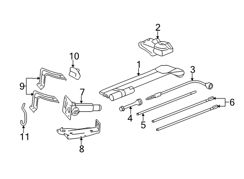 2014 Chevy Silverado 2500 HD Jack & Components Diagram