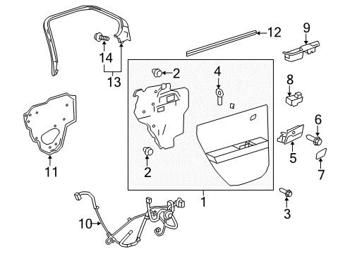 2011 GMC Terrain Rear Door Diagram 2 - Thumbnail