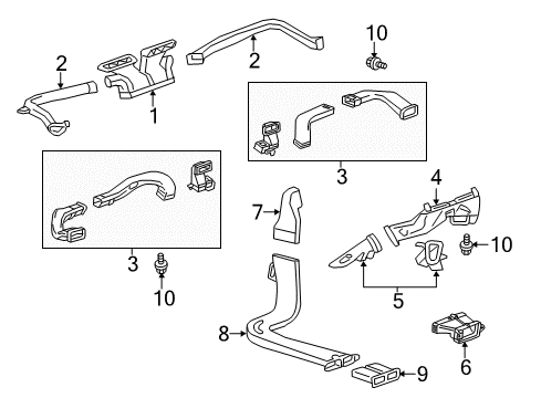 2017 Cadillac CTS Ducts Diagram