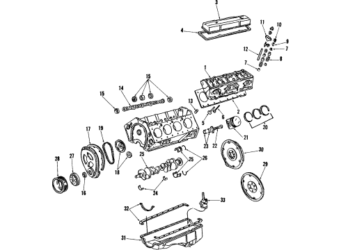 1996 Chevy Corvette Rocker Arms Diagram for 12557779