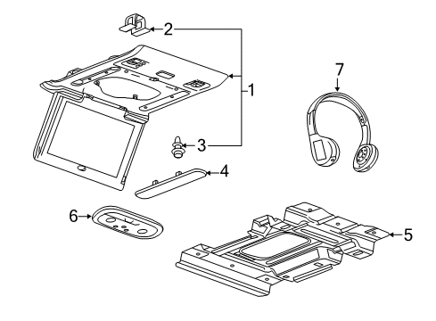 2017 GMC Yukon Entertainment System Components Diagram