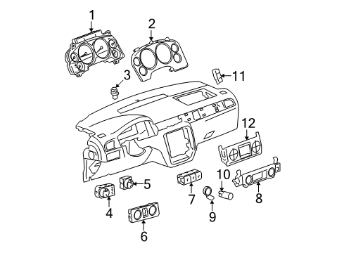 2012 Chevy Avalanche A/C & Heater Control Units Diagram
