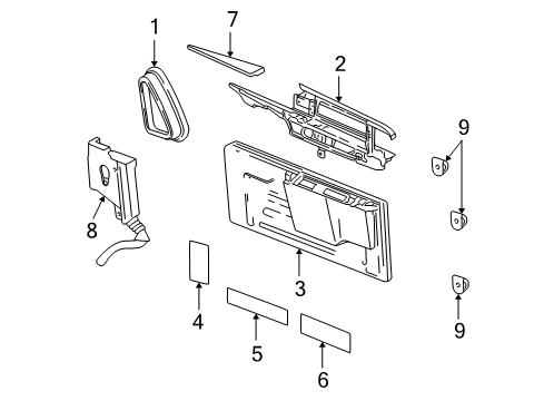 2005 Cadillac Escalade EXT Interior Trim - Quarter Panels Diagram