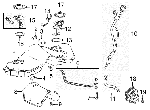 2017 Cadillac CT6 Pressure Sensor Diagram for 13574913
