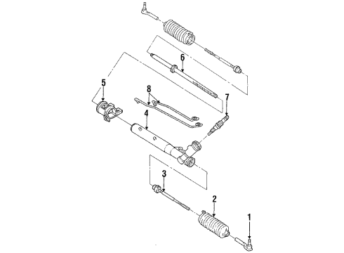 1990 Oldsmobile Toronado Outer Tie Rod Diagram for 7847368