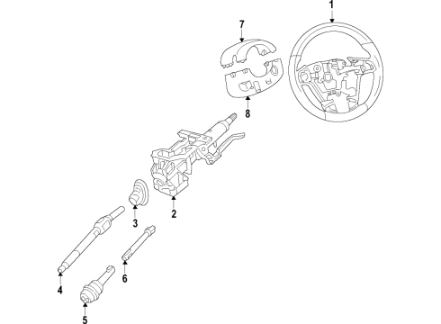 2016 Chevy Camaro Upper Shaft Diagram for 23321278
