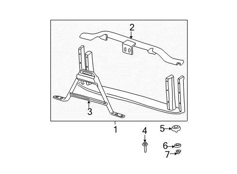2006 Chevy Silverado 2500 HD Radiator Support Diagram