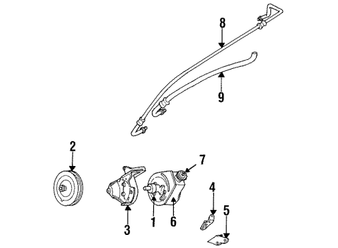 1994 Pontiac Firebird P/S Pump & Hoses, Steering Gear & Linkage Diagram 6 - Thumbnail