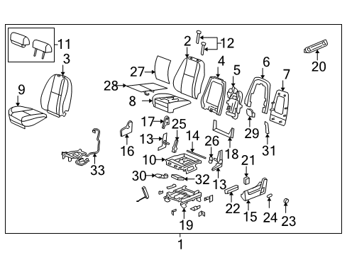 2008 Cadillac Escalade Power Seats Diagram 5 - Thumbnail