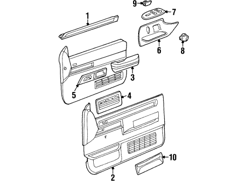 1988 GMC C3500 Switch Bezel, Passenger Side Diagram for 15680760