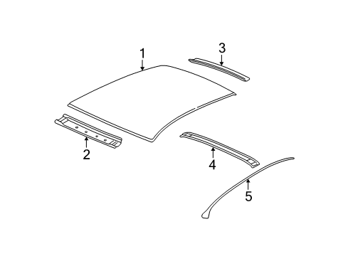 2002 Chevy Malibu Roof & Components Diagram