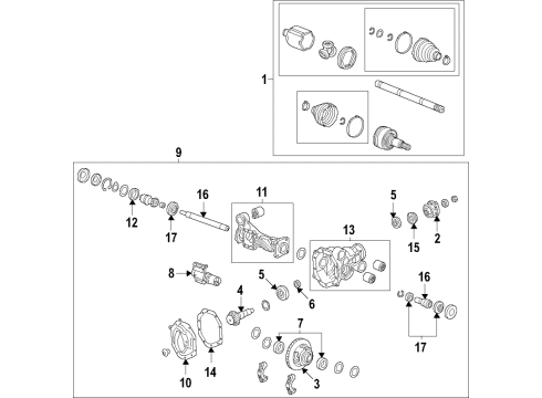 2022 Chevy Suburban Front Axle, Axle Shafts & Joints, Differential, Drive Axles, Propeller Shaft Diagram