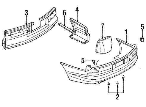 1999 Oldsmobile Aurora Rear Bumper Diagram