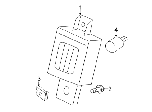 2021 Chevy Silverado 2500 HD License Lamps Diagram